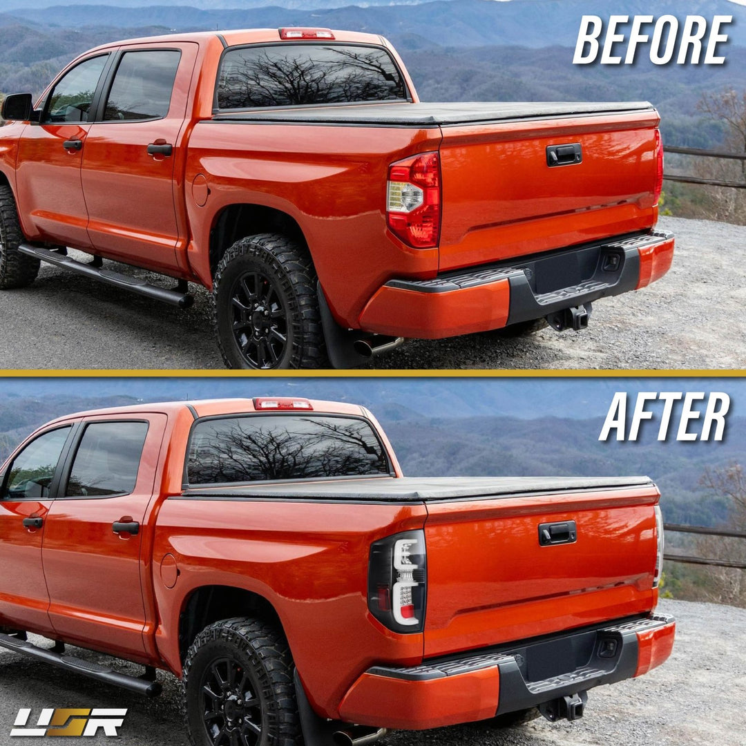 2014-2018 Toyota Tundra SR5 Black Housing Smoke Lens LED Plasma Light Bar Tail Lights