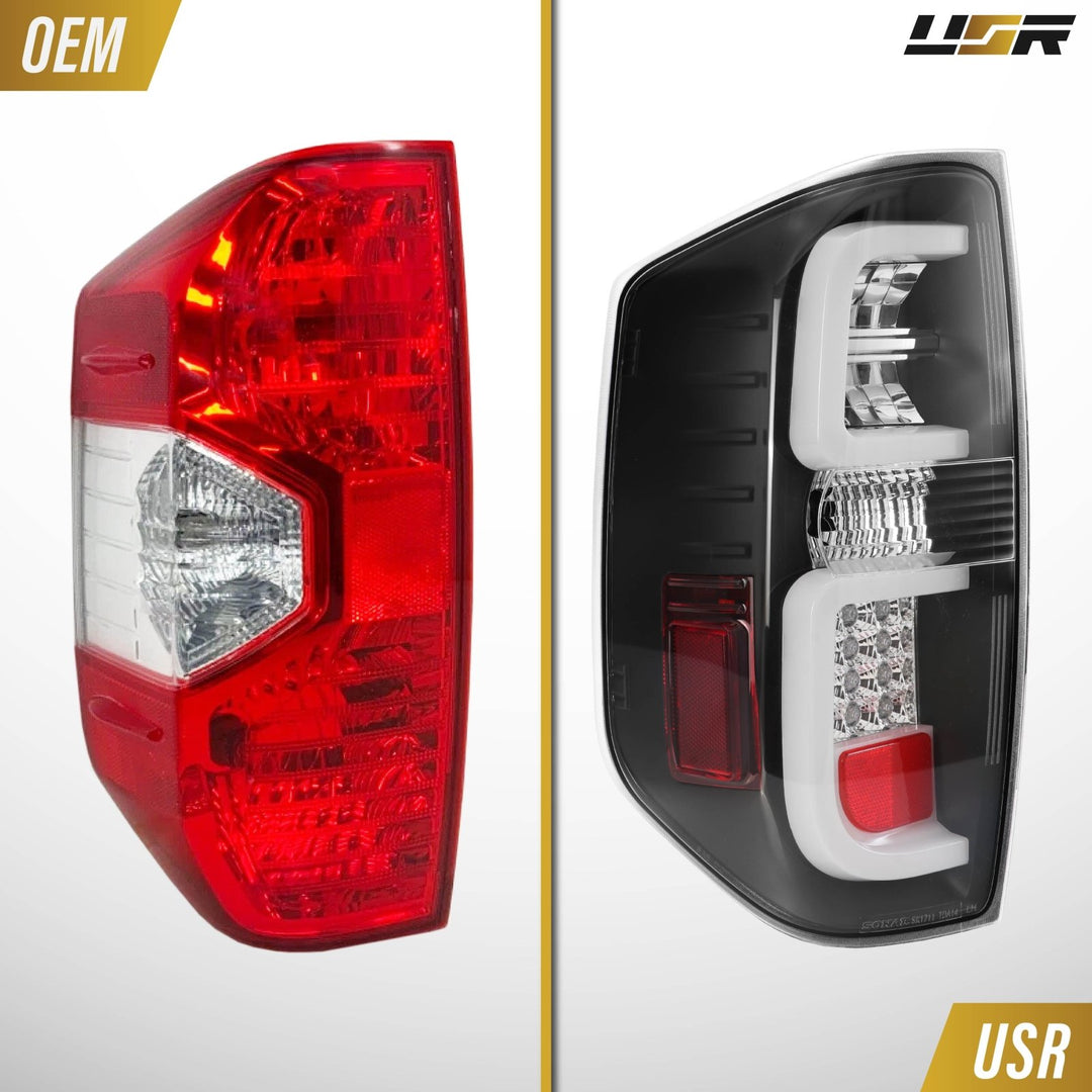 2014-2018 Toyota Tundra SR5 Black Housing Smoke Lens LED Plasma Light Bar Tail Lights