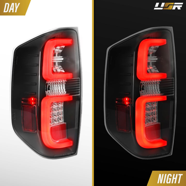 2014-2018 Toyota Tundra SR5 Black Housing Smoke Lens LED Plasma Light Bar Tail Lights