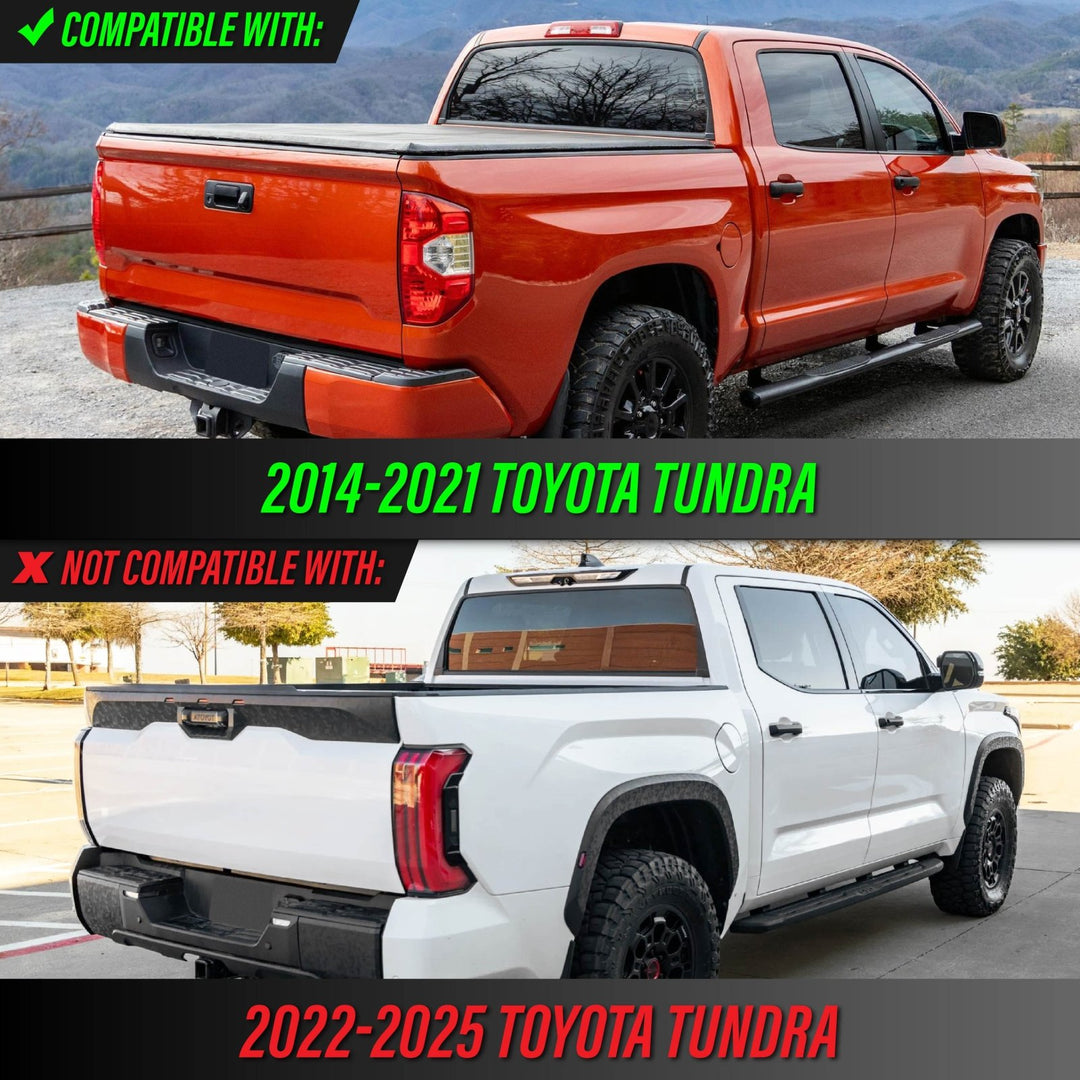 2014-2018 Toyota Tundra SR5 Black Housing Smoke Lens LED Plasma Light Bar Tail Lights