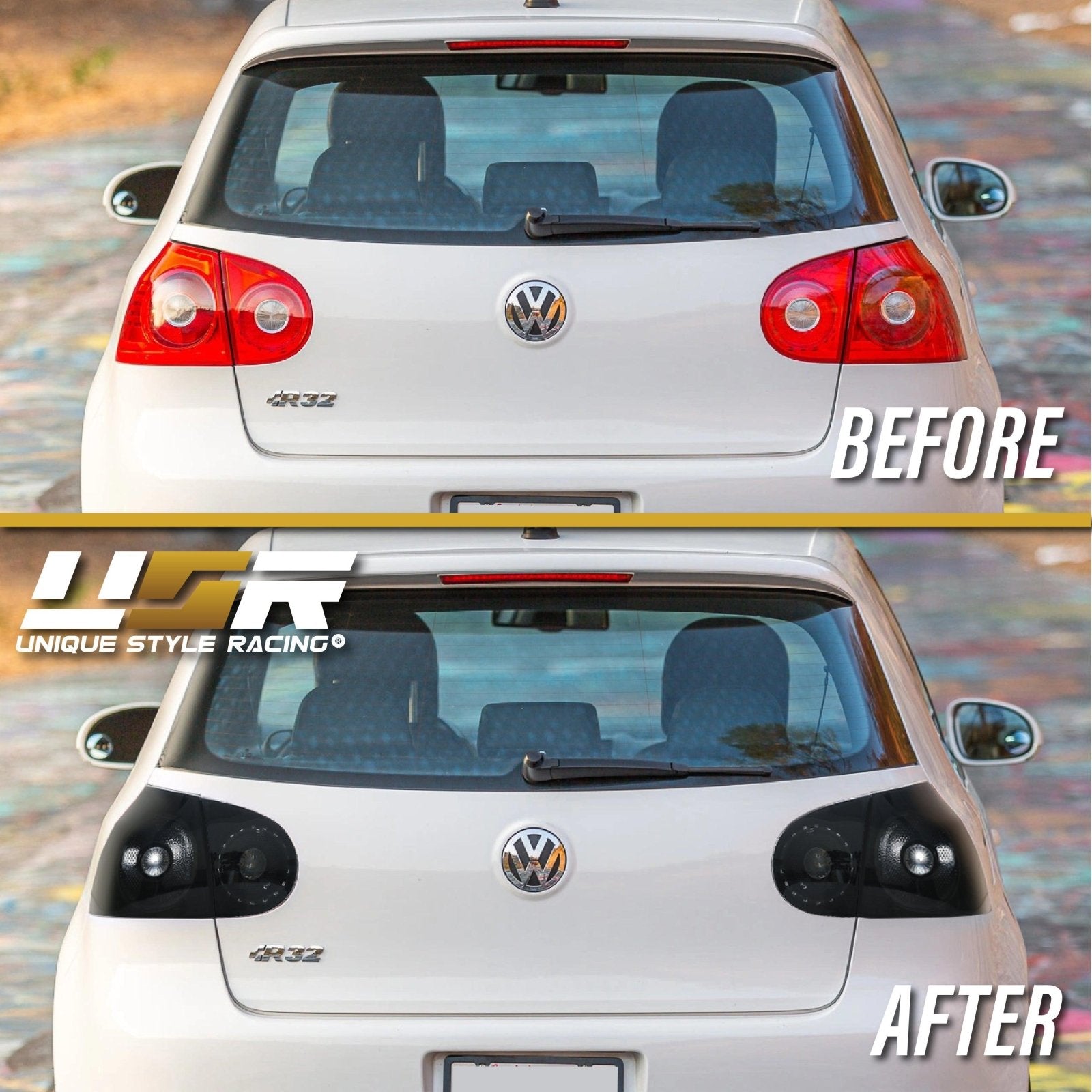 2006-2009 VW Golf 5 GTi R32 Rabbit Mk.5 V All Smoke 4 Piece Tail