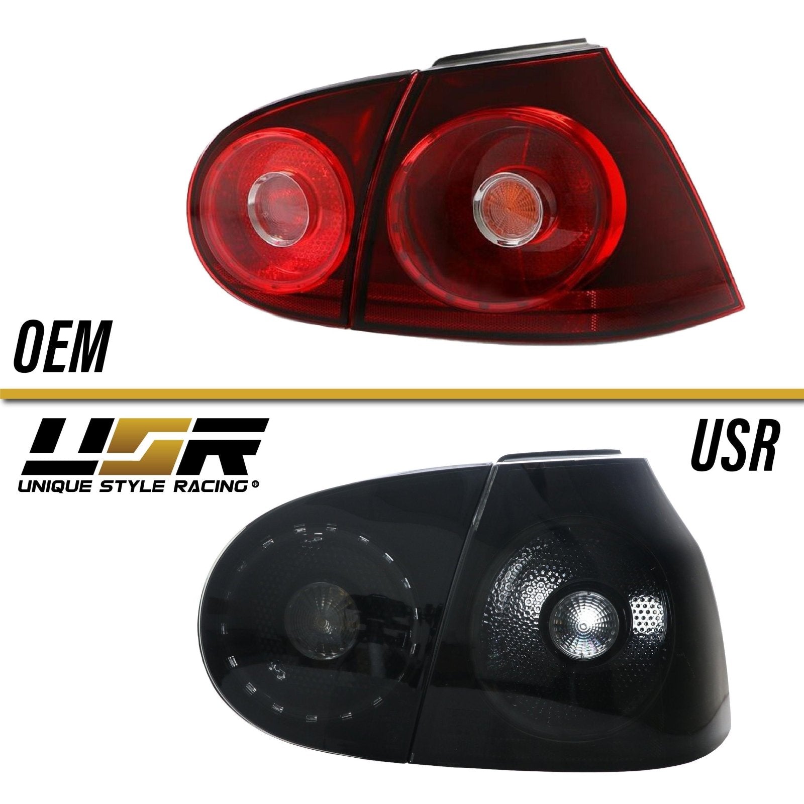 2006-2009 VW Golf 5 GTi R32 Rabbit Mk.5 V All Smoke 4 Piece Tail