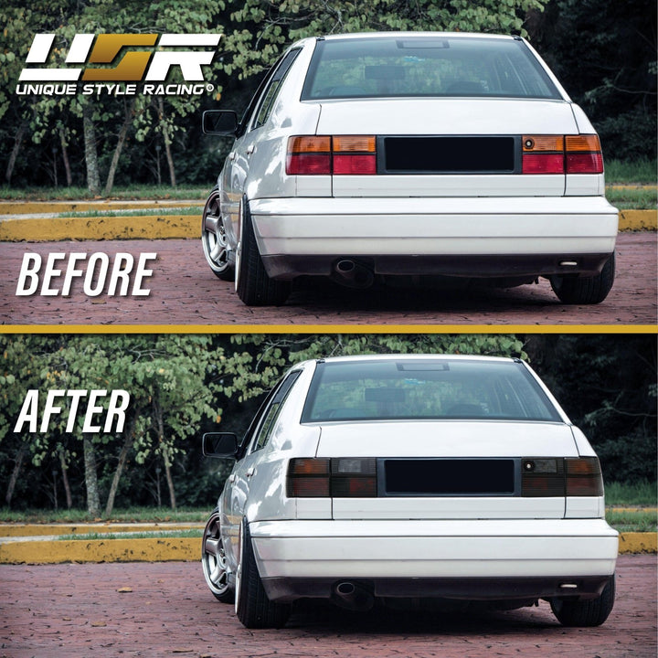 1993 - 1999 Volkswagen Jetta Mk.3 Euro Smoke Lens 4 Piece Tail Light