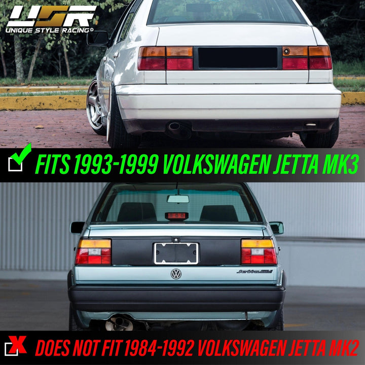 1993 - 1999 Volkswagen Jetta Mk.3 Euro Smoke Lens 4 Piece Tail Light