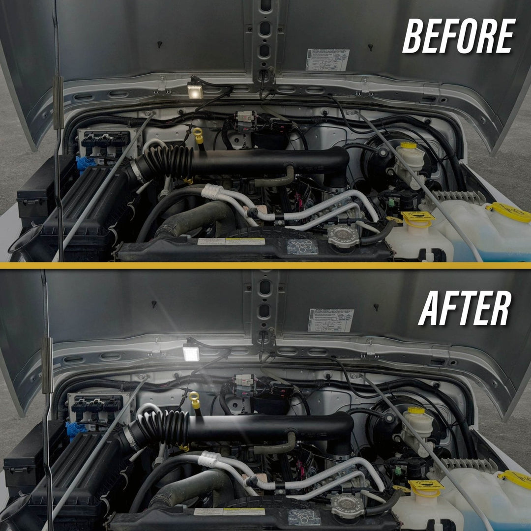 1998 - 2017 Ram Pickup Truck Under Hood Engine Bay White LED Light Upgrade