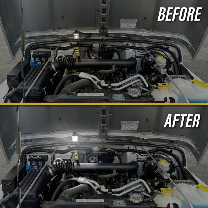 1998 - 2017 Ram Pickup Truck Under Hood Engine Bay White LED Light Upgrade