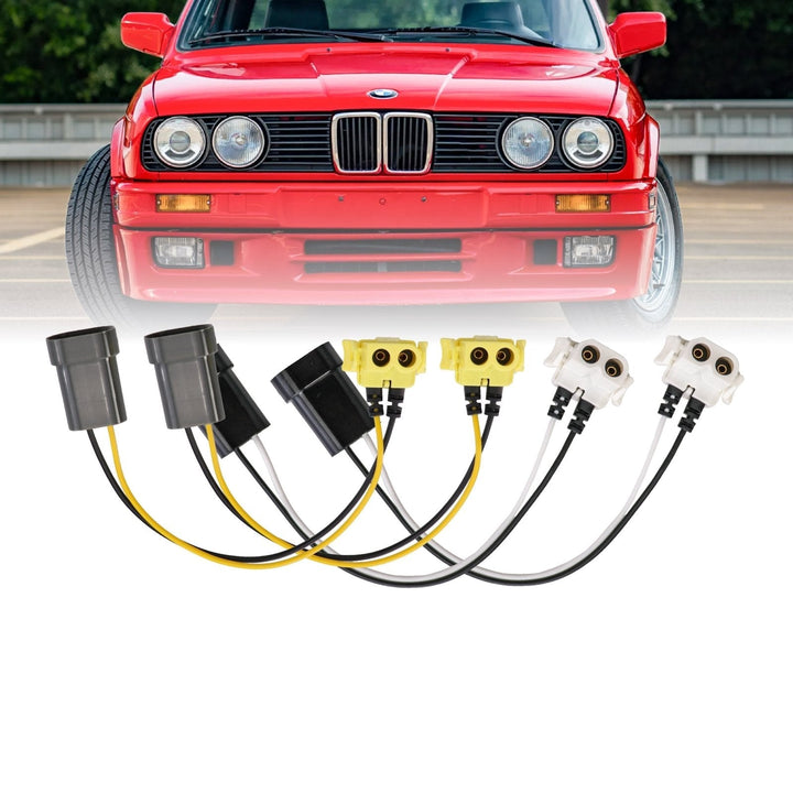 984 - 1991 BMW 3 Series Headlight Euro Smiley Wire Adapter for US Spec Low + High Beam