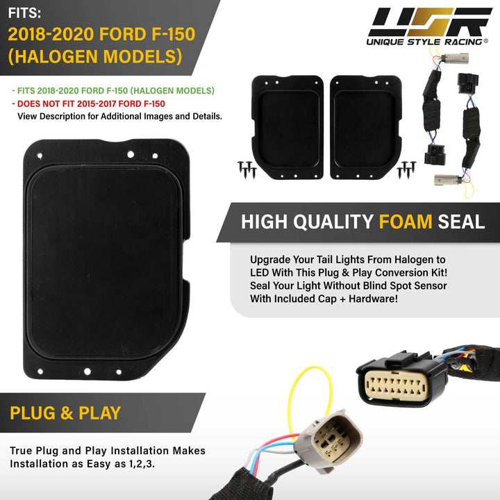 2018 - 2020 Ford F - 150 Halogen to LED Conversion Wire Harness Kit