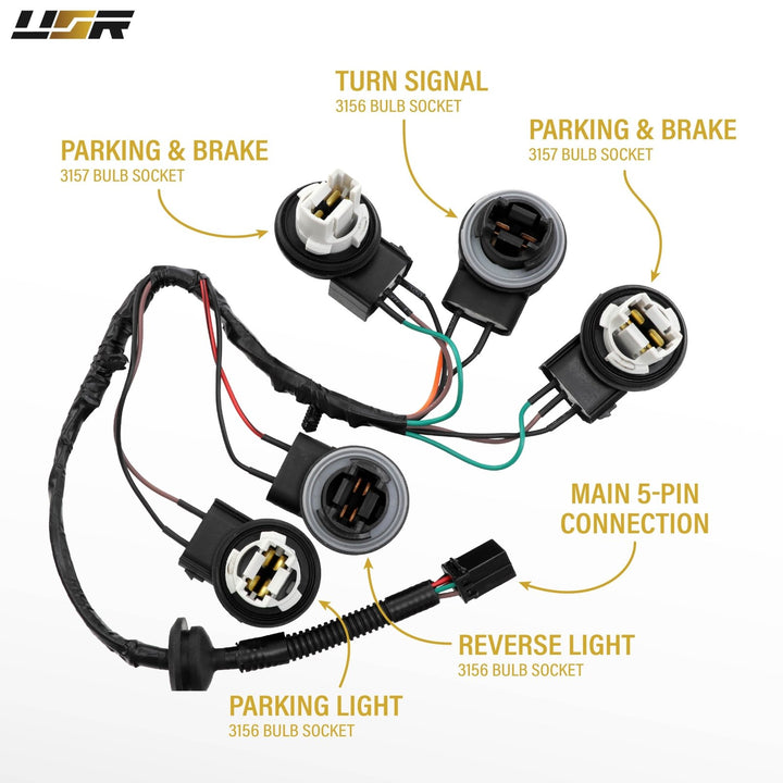 1999-2001 Ford Cobra Mustang Replacement Tail Light Wiring Harness