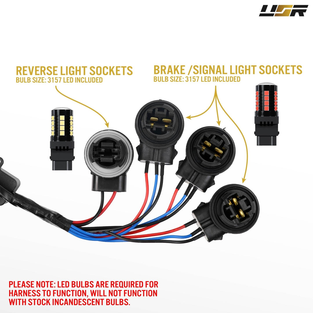1996 1997 1998 1999 2000 2001 2002 2003 2004 Ford Mustang Sequential Signal Plug and Play Tail Brake Light Harness + Flasher Relay

#optional-items_sequential-wire-harness-with-relay-and-6pc-led-bulbs