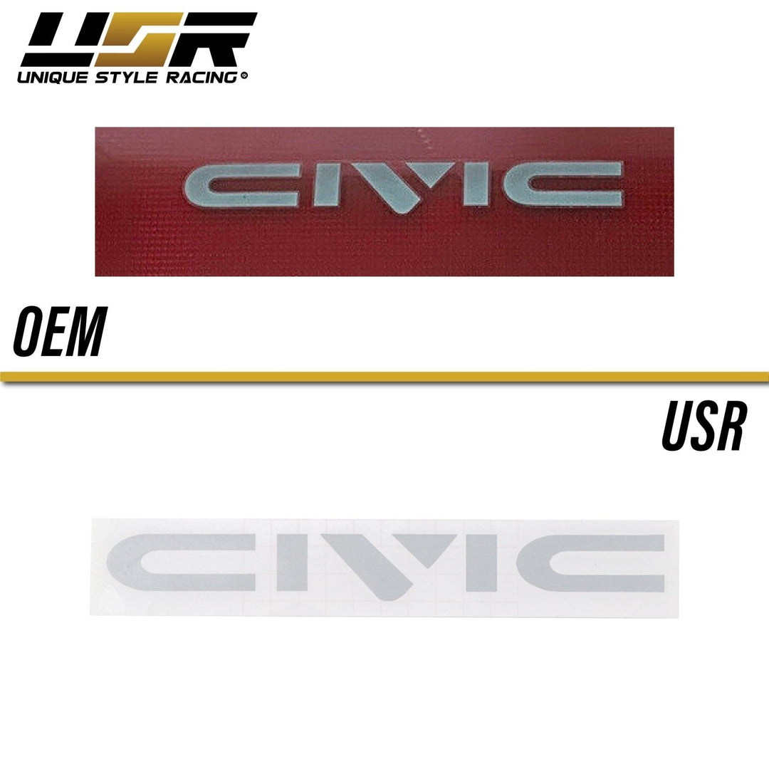 1988 - 1991 Honda Civic Sedan 6D Carbon Fiber Vinyl Wrap for Rear Trunk Center Panel