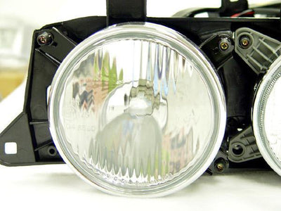 Unique Style Racing DEPO Lighting 1989-1996 BMW E34 5 Series / E32 7 Series DEPO Euro Smiley GLASS Lens Projector Headlight