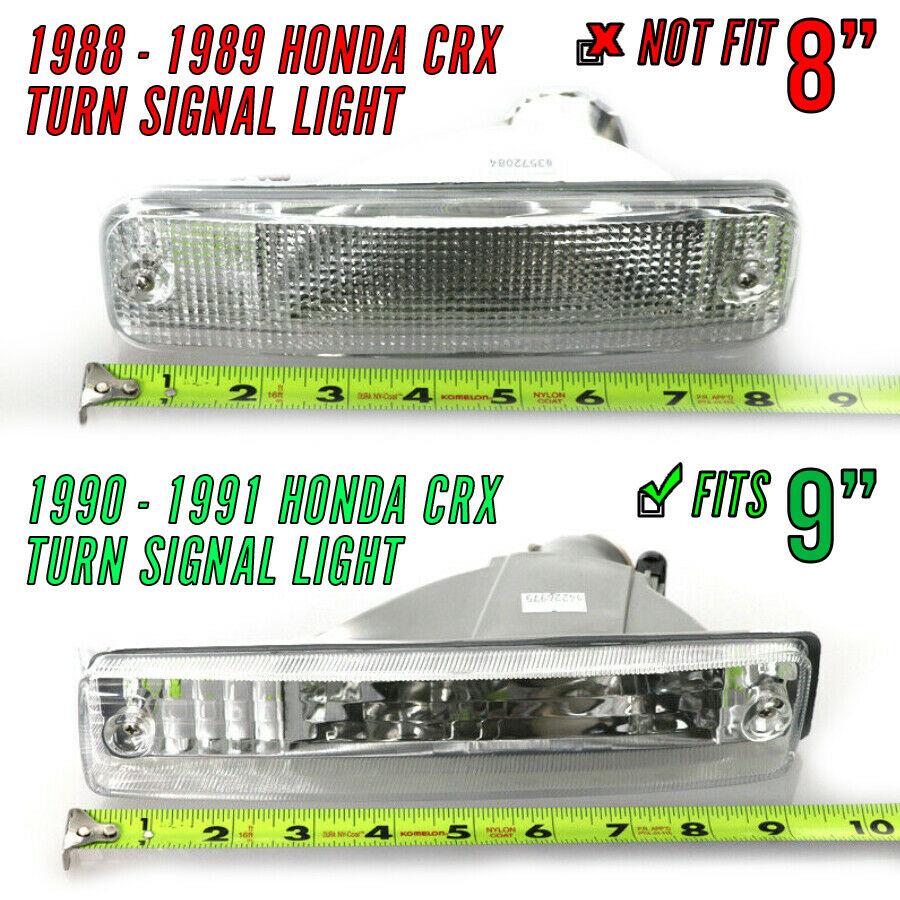 Unique Style Racing DEPO Lighting 1990-1991 Honda CR-X / CRX Front Clear or Smoke or Amber Bumper Signal Lights - Made by DEPO