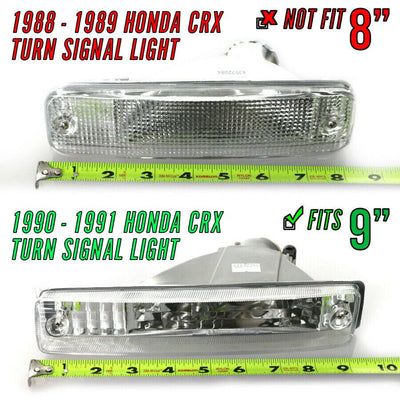 Unique Style Racing DEPO Lighting 1990-1991 Honda CR-X / CRX Front Clear or Smoke or Amber Bumper Signal Lights - Made by DEPO
