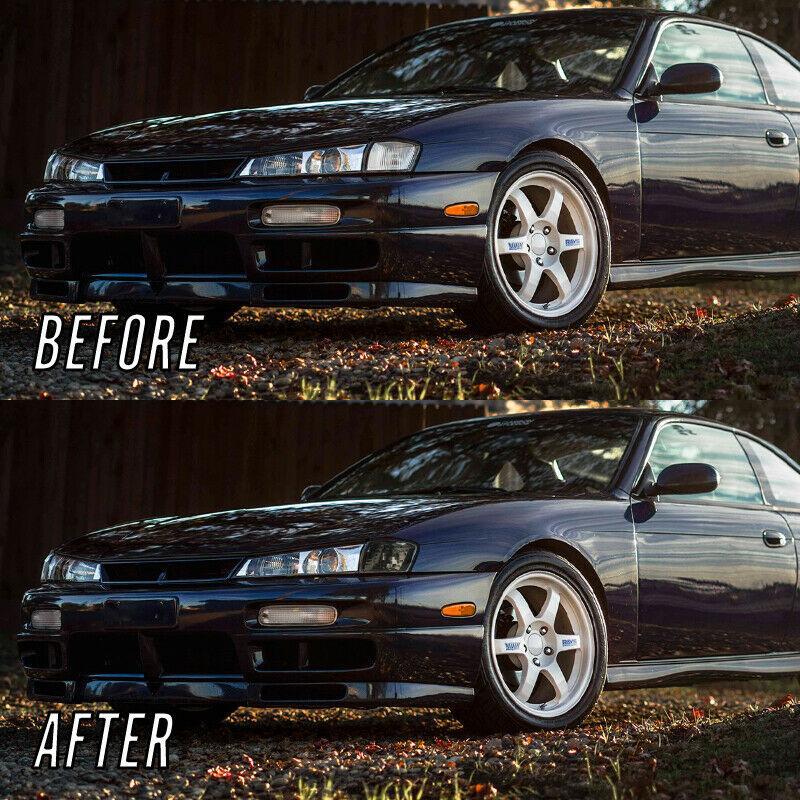 Unique Style Racing Unique Style Racing Lighting 1997-1998 Nissan 240SX S14 Silvia Crystal Smoke Corner Lights - Made by USR
