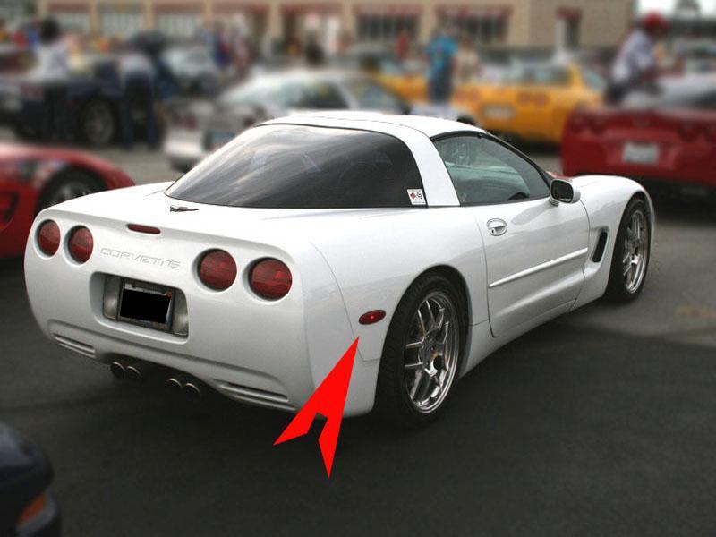 1997-2004 Chevrolet Corvette C5 Crystal Clear or Light Smoke Rear Bumper  Side Marker Lights - Made by DEPO