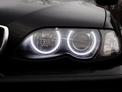 Unique Style Racing DEPO Lighting 2002-2003 BMW 3 Series E46 2D Coupe/Convertible & 2002-2006 E46 M3 DEPO Angel Eye Projector Headlight + Optional UHP LED Halo Rings For Halogen Model