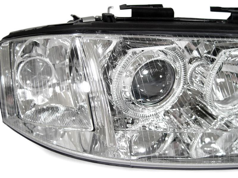 Unique Style Racing DEPO Lighting 2002-2004 Audi A6 C5 Non-V8 Models DEPO D2S Xenon or Halogen Model Angel Eye Halo Projector Headlight