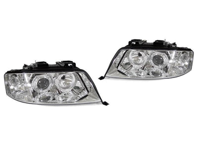 Unique Style Racing DEPO Lighting 2002-2004 Audi A6 C5 Non-V8 Models DEPO D2S Xenon or Halogen Model Angel Eye Halo Projector Headlight