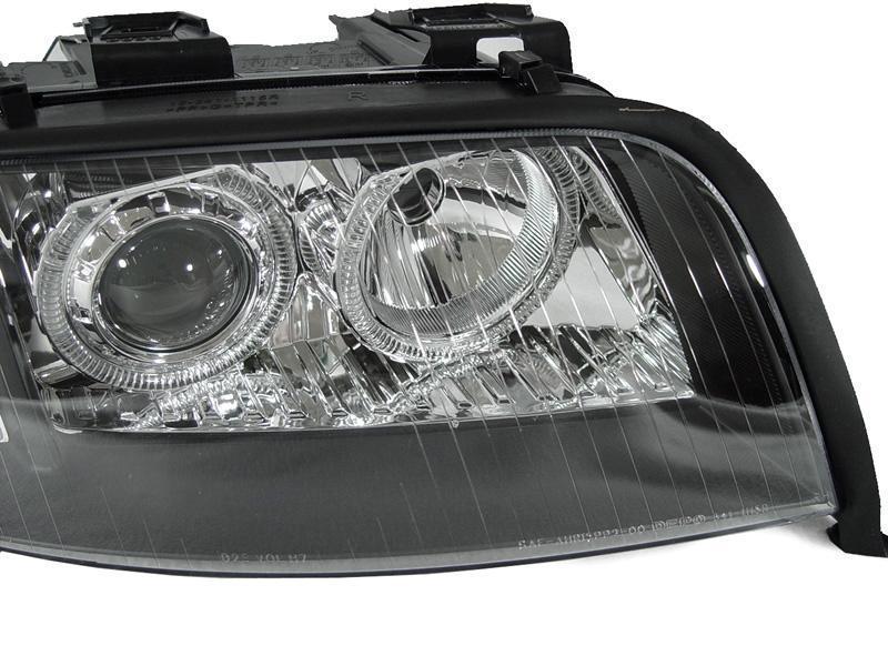 Unique Style Racing DEPO Lighting 2002-2004 Audi A6 C5 Non-V8 Models DEPO D2S Xenon or Halogen Model Angel Eye Halo Projector Headlight