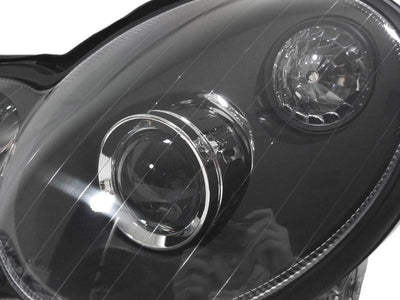 Unique Style Racing DEPO Lighting 2002-2005 Mercedes C Class W203 2D Sport Coupe Chrome OR Black AMG Style Projector Headlight Made by DEPO