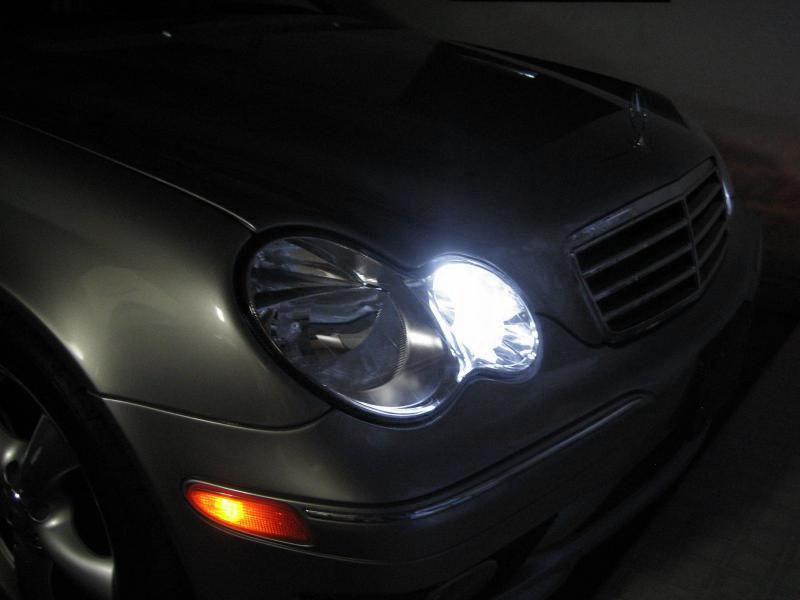 Unique Style Racing DEPO Lighting 2002-2005 Mercedes C Class W203 2D Sport Coupe Chrome OR Black AMG Style Projector Headlight Made by DEPO