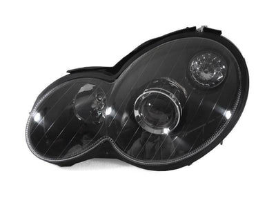 Unique Style Racing DEPO Lighting 2002-2005 Mercedes C Class W203 2D Sport Coupe Chrome OR Black AMG Style Projector Headlight Made by DEPO