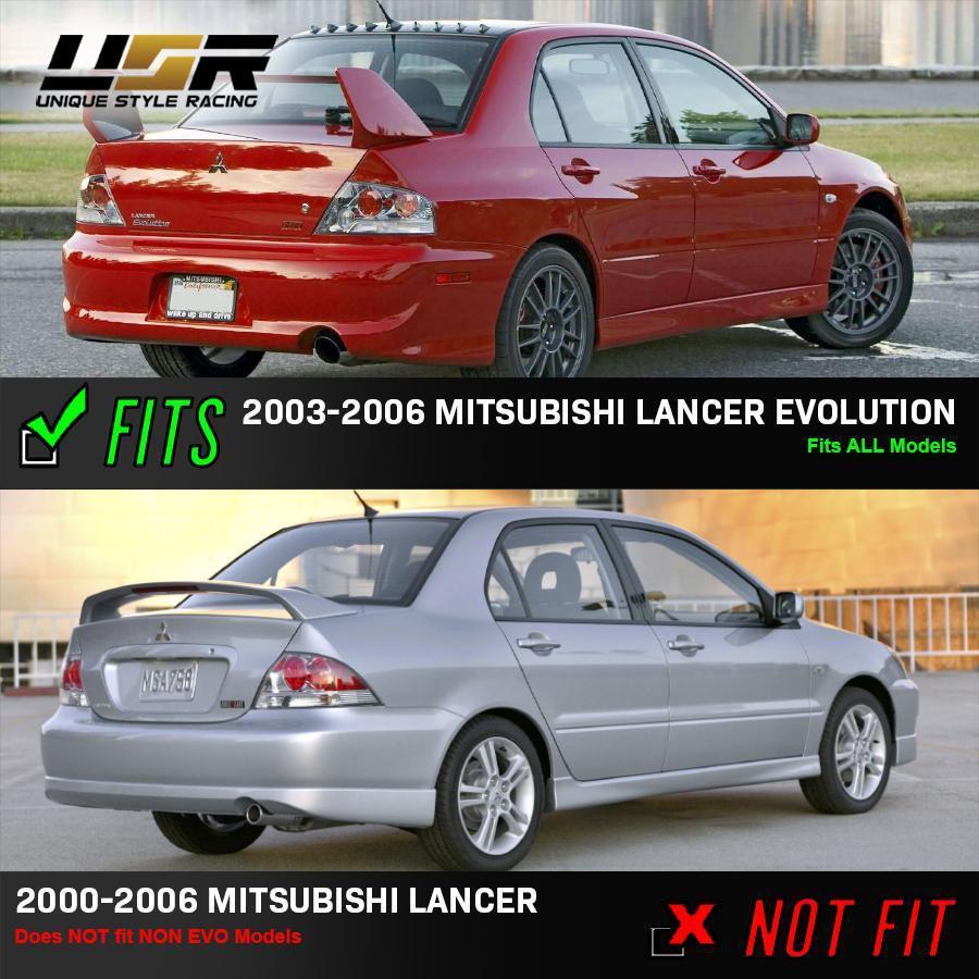 Unique Style Racing DEPO Lighting 2003-2006 Mitsubishi Lancer Evolution EVO 8/9 JDM Style Black OR Gunmetal Housing Tail Light - Made by DEPO