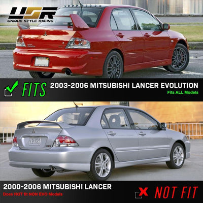 Unique Style Racing DEPO Lighting 2003-2006 Mitsubishi Lancer Evolution EVO 8/9 JDM Style Black OR Gunmetal Housing Tail Light - Made by DEPO