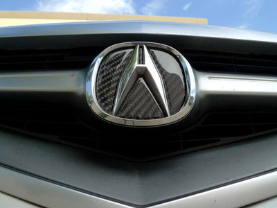 Unique Style Racing Unique Style Racing Exterior Accessories 2004-2006 Acura TL Carbon Fiber OR Red Decal for Emblem Badge - Front Grill and Rear Trunk