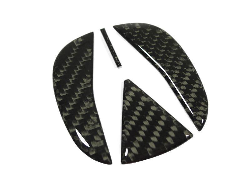 Unique Style Racing Unique Style Racing Exterior Accessories 2007-2008 Acura TL Base Model Carbon Fiber OR Red Decal Front and Rear Emblem Badge - Grill / Trunk / Steering Wheel