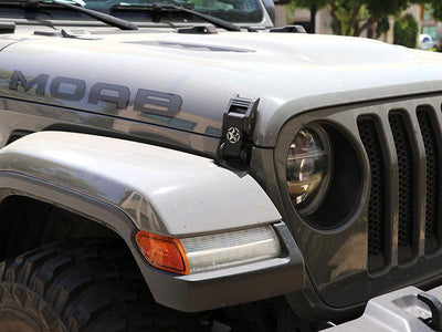 2007-2017 Jeep Wrangler JK PUNISHER Skull or USA Army Flag Metal Construct Hood Latch Locking Catch Buckle