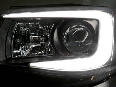 Unique Style Racing Unique Style Racing Lighting 2008-2011 Subaru Impreza / 08-14 WRX White "C" LED Light Bar Projector Headlight w/ Clear Corner Reflector (USR Special Edition) For Halogen Models