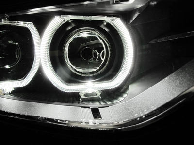 Unique Style Racing DEPO Lighting 2012-2015 BMW F30 / F31 3 Series 4 Door Sedan / 5 Door Wagon DEPO Black LED Angel Eyes Halo Rings Projector Headlight
