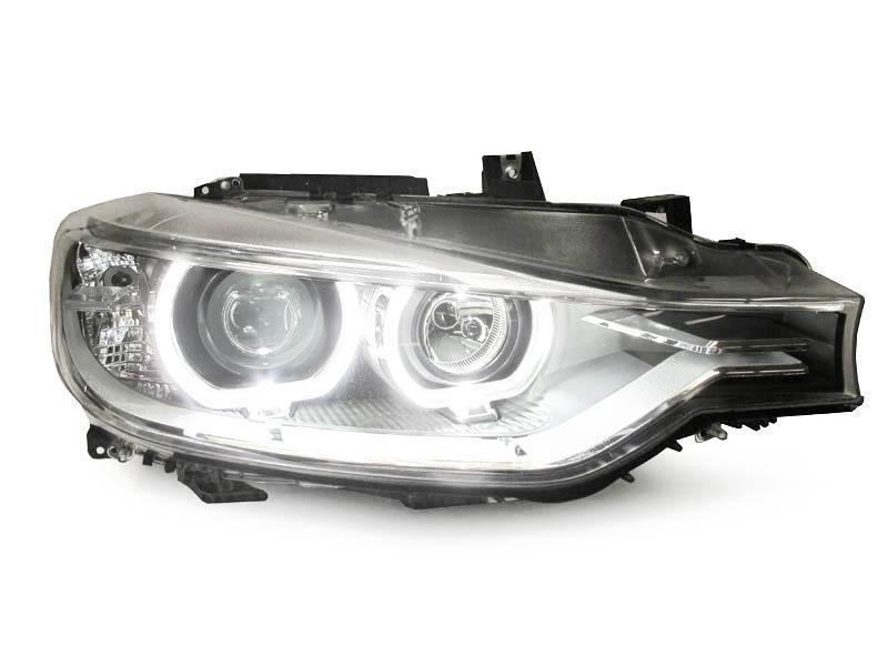 Unique Style Racing DEPO Lighting 2012-2015 BMW F30 / F31 3 Series 4 Door Sedan / 5 Door Wagon DEPO Black LED Angel Eyes Halo Rings Projector Headlight