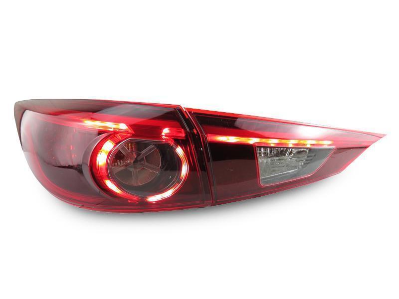 Unique Style Racing DEPO Lighting 2014-2018 Mazda 3 4D Sedan Touring Style Red/Clear Rear 4 Pieces LED Tail Lights Made by DEPO