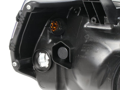 Unique Style Racing DEPO Lighting 2014-2020 Toyota 4Runner White LED DRL Eyelid Light Bar Black Housing 2021 TRD Pro Style Built-In LED Low Beam Projector Headlight Made by DEPO