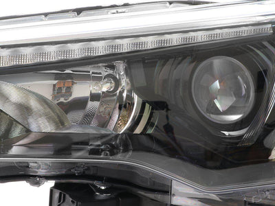 Unique Style Racing DEPO Lighting 2014-2020 Toyota 4Runner White LED DRL Eyelid Light Bar Black Housing 2021 TRD Pro Style Built-In LED Low Beam Projector Headlight Made by DEPO