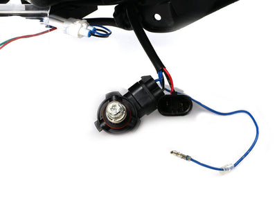 Unique Style Racing DEPO Lighting 2014-2020 Toyota 4Runner White LED DRL Eyelid Light Bar Black Housing 2021 TRD Pro Style Built-In LED Low Beam Projector Headlight Made by DEPO