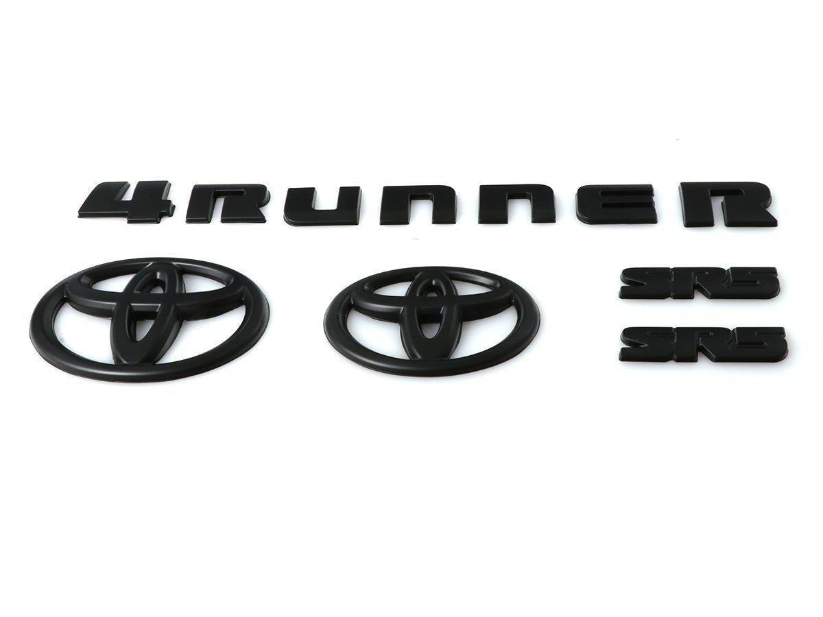 Unique Style Racing Unique Style Racing Exterior Accessories 2014-2021 Toyota 4Runner BLACK OUT Emblem Badge Overlay For Front Grill, Rear Trunk and Trunk Lid Letter Set