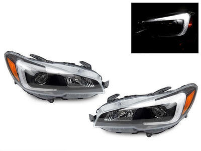 Unique Style Racing DEPO Lighting 2015-2020 Subaru WRX / WRX STi Style Black Housing Projector Headlight For Stock Halogen Models Made by DEPO