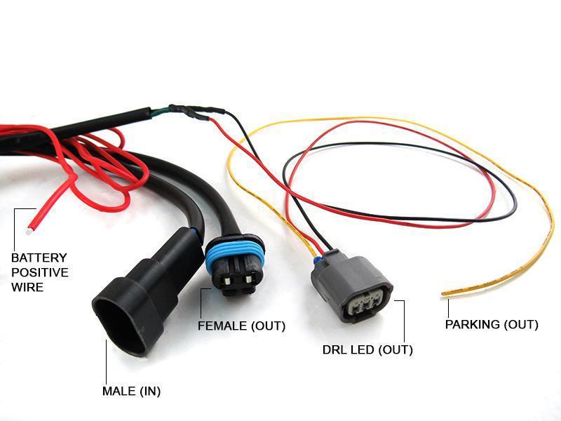 Unique Style Racing DEPO Lighting 2016-2017 Honda Accord 4D LX and SPORT Headlight LED DRL Adapter Harness Module