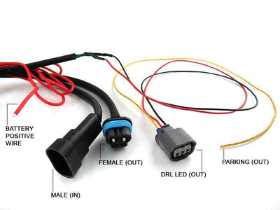 Unique Style Racing DEPO Lighting 2016-2017 Honda Accord 4D LX and SPORT Headlight LED DRL Adapter Harness Module