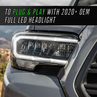 Unique Style Racing DEPO Lighting 2016-2020 Toyota Tacoma Plug and Play Adapter to use 2020+ Full LED OEM Headlights