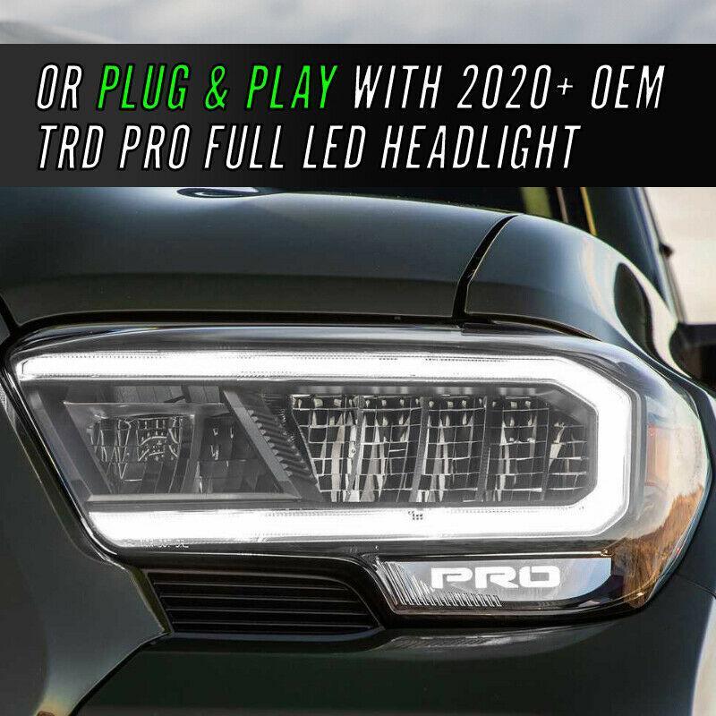 Unique Style Racing DEPO Lighting 2016-2020 Toyota Tacoma Plug and Play Adapter to use 2020+ Full LED OEM Headlights