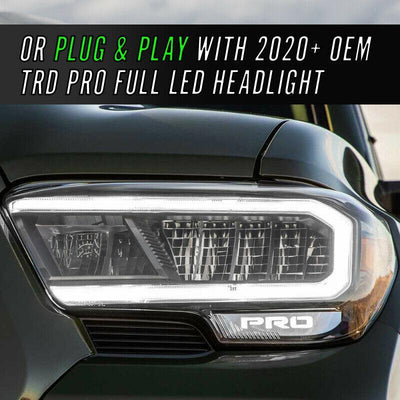 Unique Style Racing DEPO Lighting 2016-2020 Toyota Tacoma Plug and Play Adapter to use 2020+ Full LED OEM Headlights
