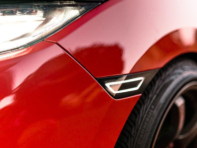2016-2021 Honda Civic 10th Gen 991 Carrera Style Black or Chrome / Smoke Front Amber or White LED Bar Bumper Side Marker Lights Made by DEPO
