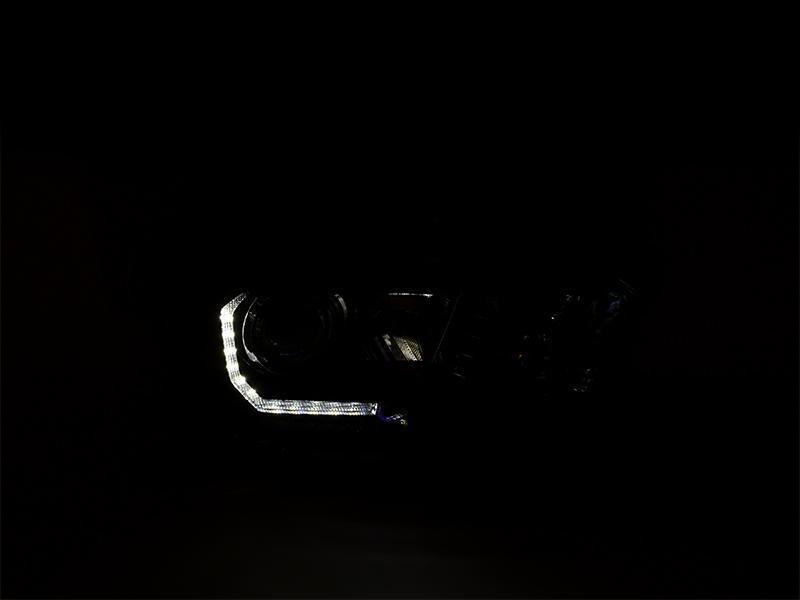 Unique Style Racing DEPO Lighting 2016-2021 Toyota Tacoma LED DRL TRD Pro Style DEPO Black Projector Headlights For With or Without factory LED DRL models