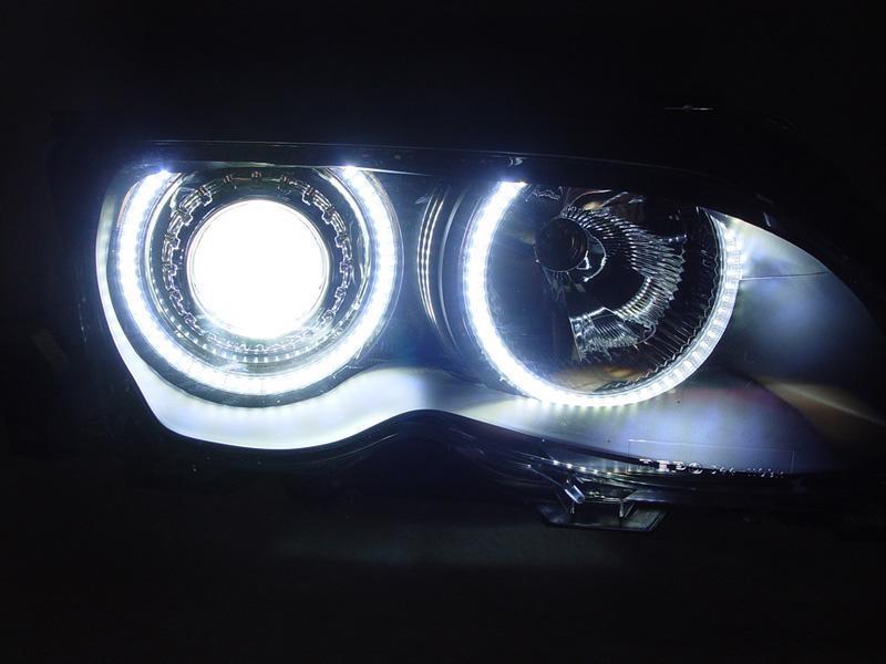 Unique Style Racing Limited Lifetime Warranty UHP (Ultra High Power) LED Angel Eye Halo Rings For DEPO or OEM BMW E46 Headlight