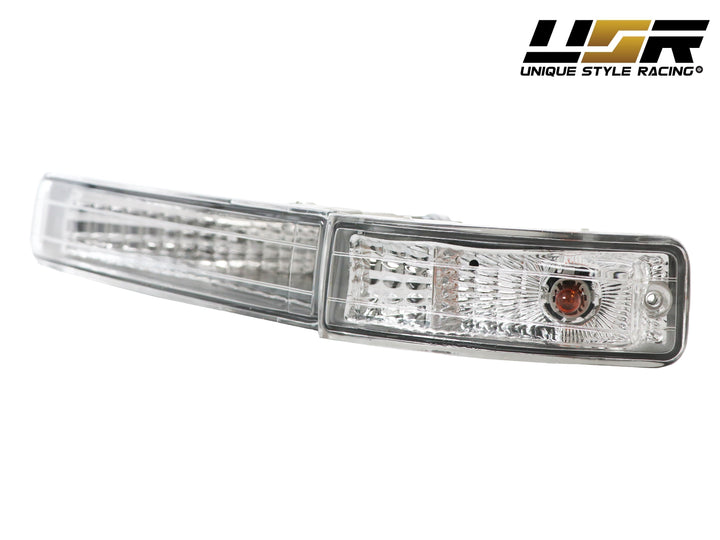 1995-1997 Lexus LS400 DEPO Crystal Style Clear Lens 4 Pieces Front Bumper Turn Signal Lights